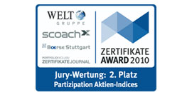 2010 ZertifikateAwards – 2nd place: Equity Index Participation