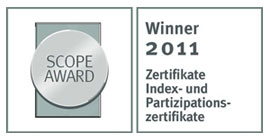 2011 Scope Award: Best Issuer, Index and Participation Certificates